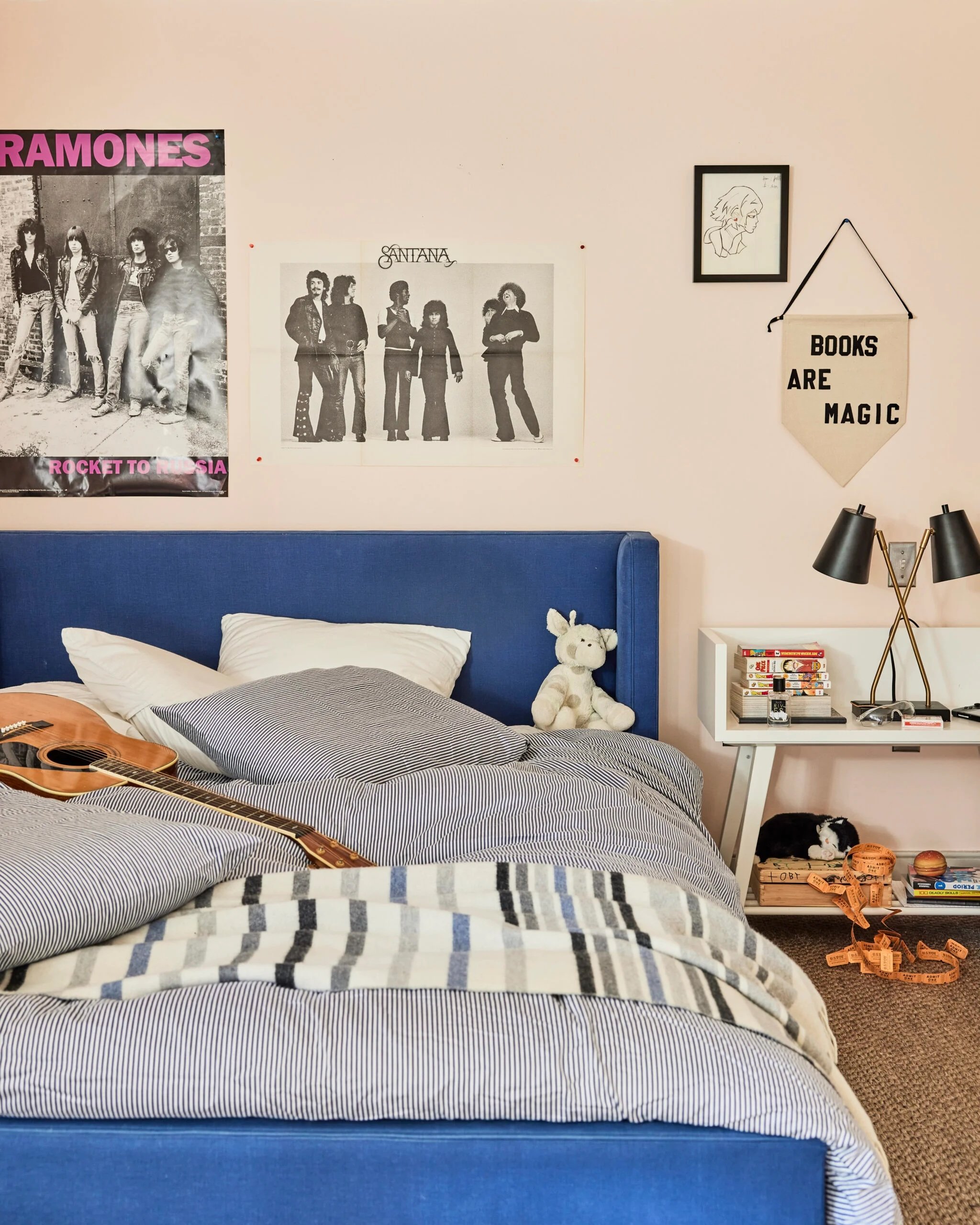 boys peach bedroom