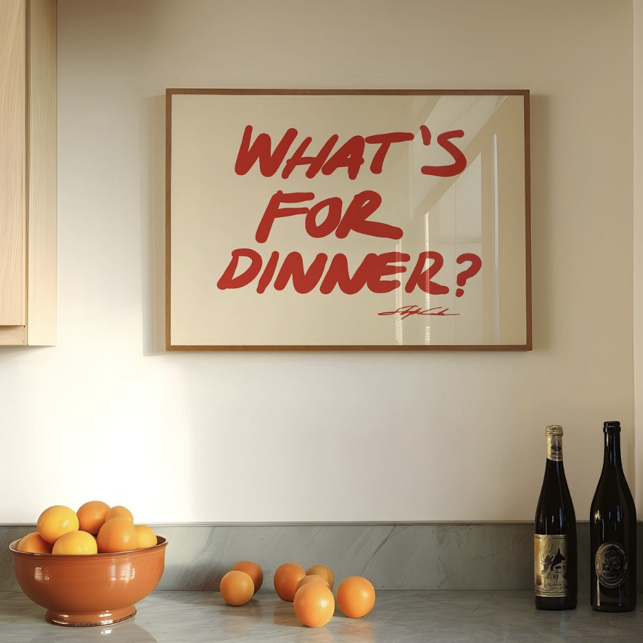 what's for dinner print etsy